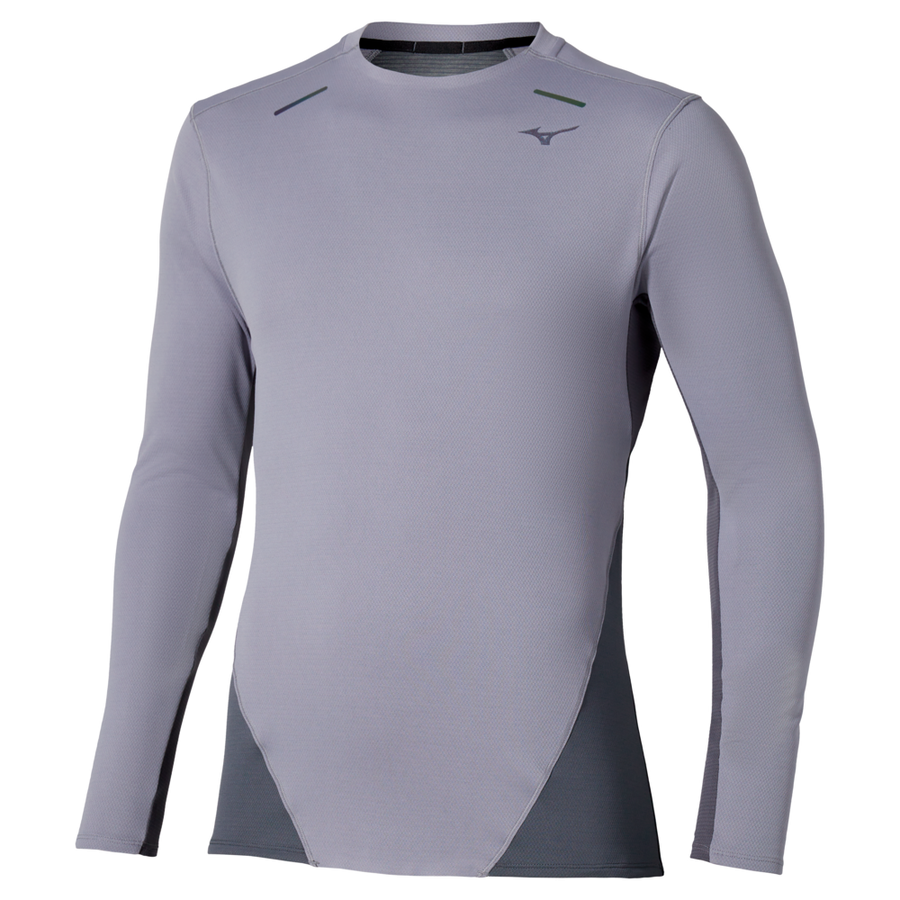 Mizuno Tech Thermal Charge Long Sleeve Tee Quicksilver